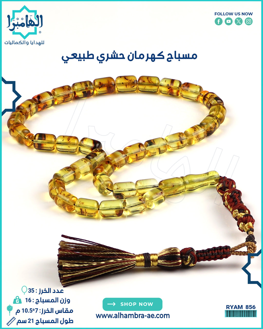مسباح كهرمان حشري طبيعي