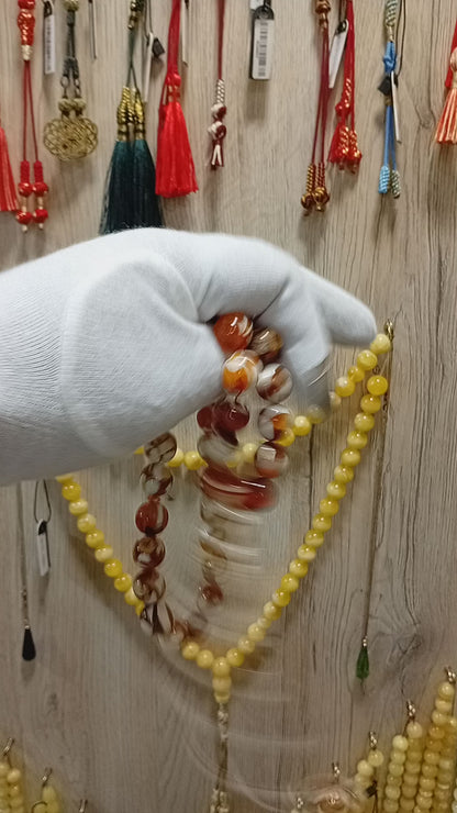 مسباح الكهرمان والعاج الطبيعي